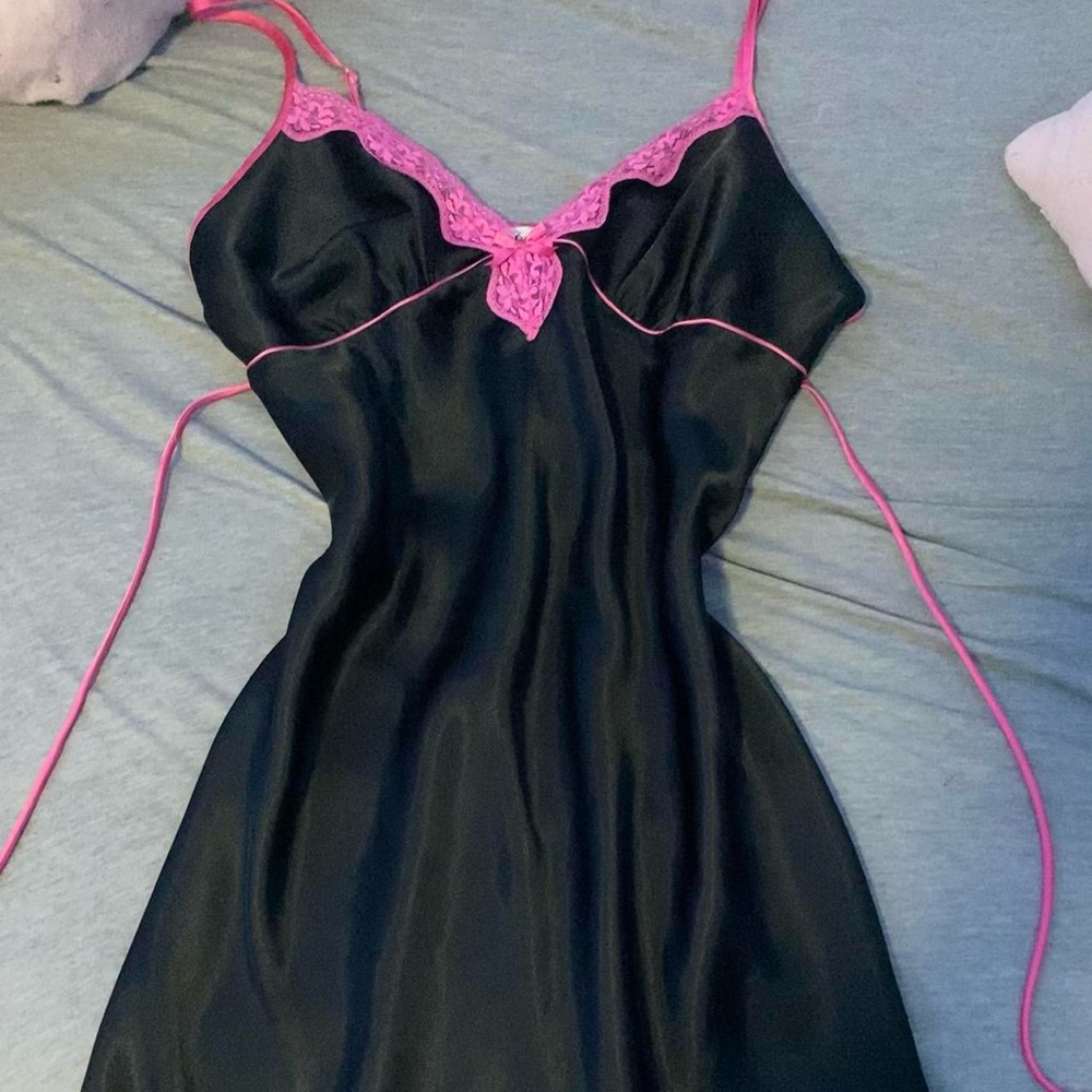 linea donatella lingerie slip silky dress